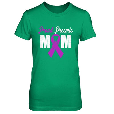 Mothers Day Proud Preemie Mom Premature Birth Awareness-T-Shirt & Hoodie-Women's T-Shirt-Irish Green