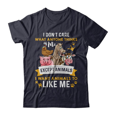 I Don't Care What Anyone Thinks Of Me Except Animals-T-Shirt & Hoodie-Premium T-Shirt-Midnight Navy