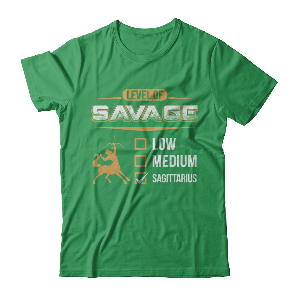 Level Of Savage Sagittarius-T-Shirt & Hoodie-Premium T-Shirt-Kelly Green
