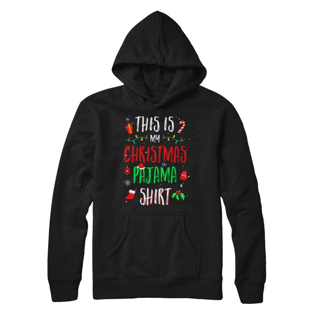 This Is My Christmas Pajama-T-Shirt & Sweatshirt-Pullover Hoodie-Black