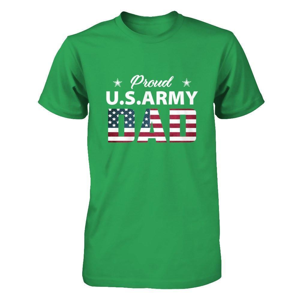 Proud Us Army Dad-T-Shirt & Hoodie-Premium T-Shirt-Kelly Green