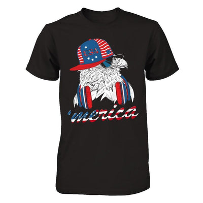 Usa Pride Merica Hiphop Eagle 4Th Of July-T-Shirt & Hoodie-Premium T-Shirt-Black