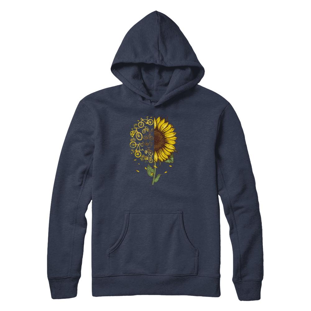 Sunflower Cycling Cycle-T-Shirt & Tank Top-Pullover Hoodie-Navy