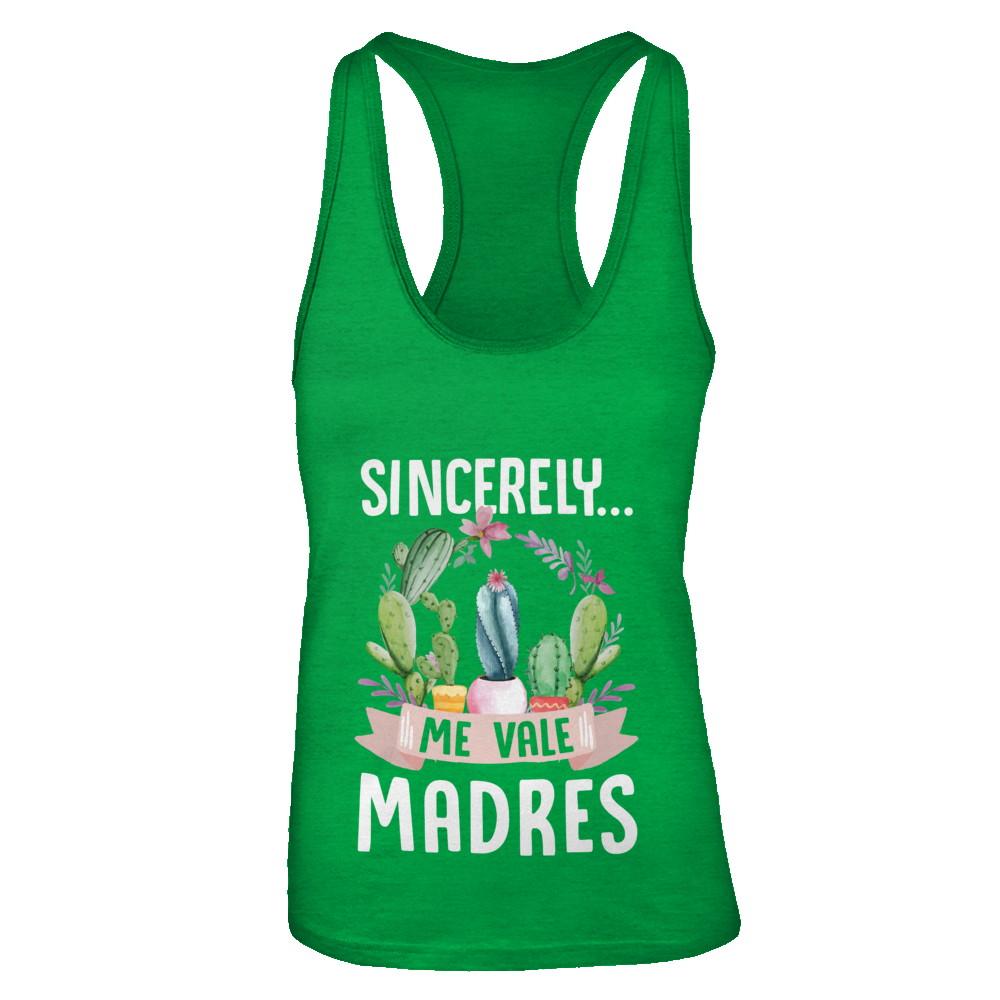 Sincerely Me Vale Madres Cactus-T-Shirt & Tank Top-Women's Ideal Racerback Tank-Kelly Green