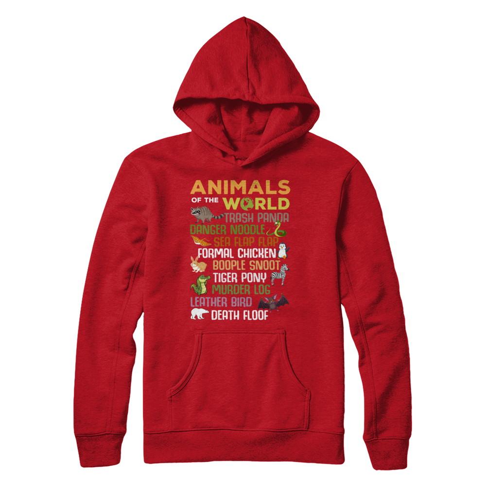 Funny Animals of The World-T-Shirt & Hoodie-Pullover Hoodie-Red