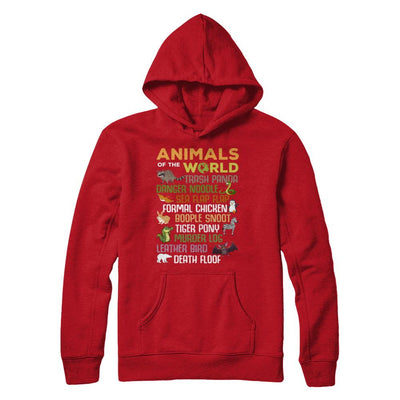 Funny Animals of The World-T-Shirt & Hoodie-Pullover Hoodie-Red