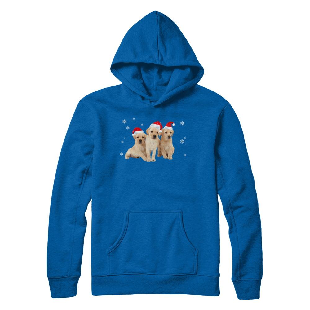 Funny Yellow Labrador Puppies Christmas Dog Gift-T-Shirt & Hoodie-Pullover Hoodie-Royal