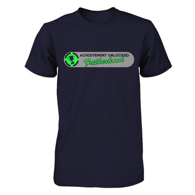 Achievement Unlocked Fatherhood First Time Dad-T-Shirt & Hoodie-Premium T-Shirt-Midnight Navy