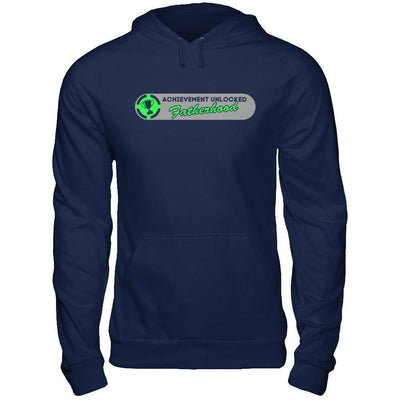 Achievement Unlocked Fatherhood First Time Dad-T-Shirt & Hoodie-Pullover Hoodie-Navy