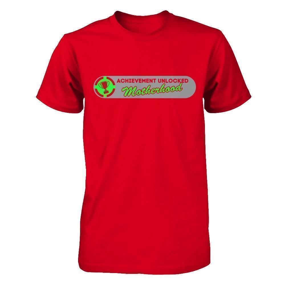 Achievement Unlocked Motherhood First Time Mom-T-Shirt & Hoodie-Premium T-Shirt-Red