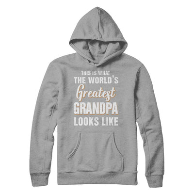 What World's Greatest Grandpa Looks Like Fathers Day-T-Shirt & Hoodie-Pullover Hoodie-Light Steel