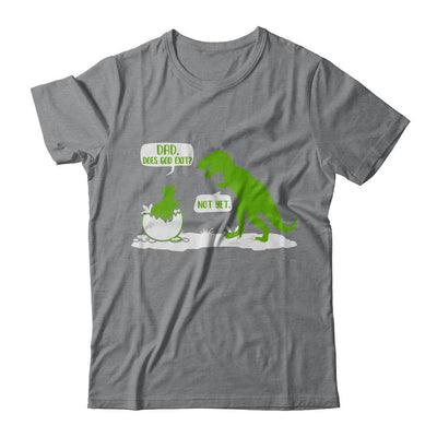 Dad Does God Exist Dinosaurs Funny-T-Shirt & Hoodie-Classic T-Shirt-Sport Grey