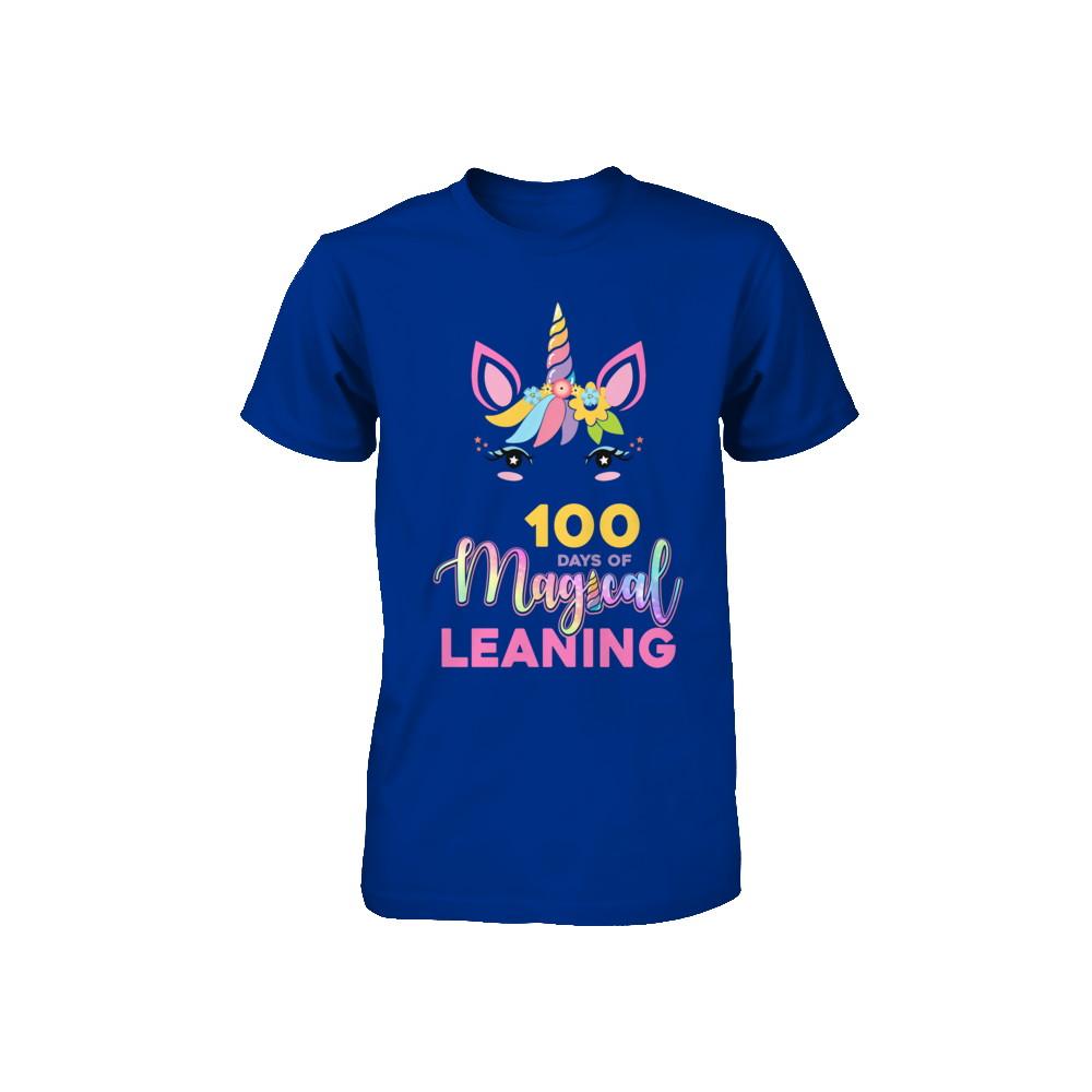 100 Days Of Magical Leaning School Unicorn Girl Gift Youth-Youth Shirt-