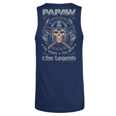 PaPaw The Viking The Myth The Legend-T-Shirt & Hoodie-Unisex Tank-Navy