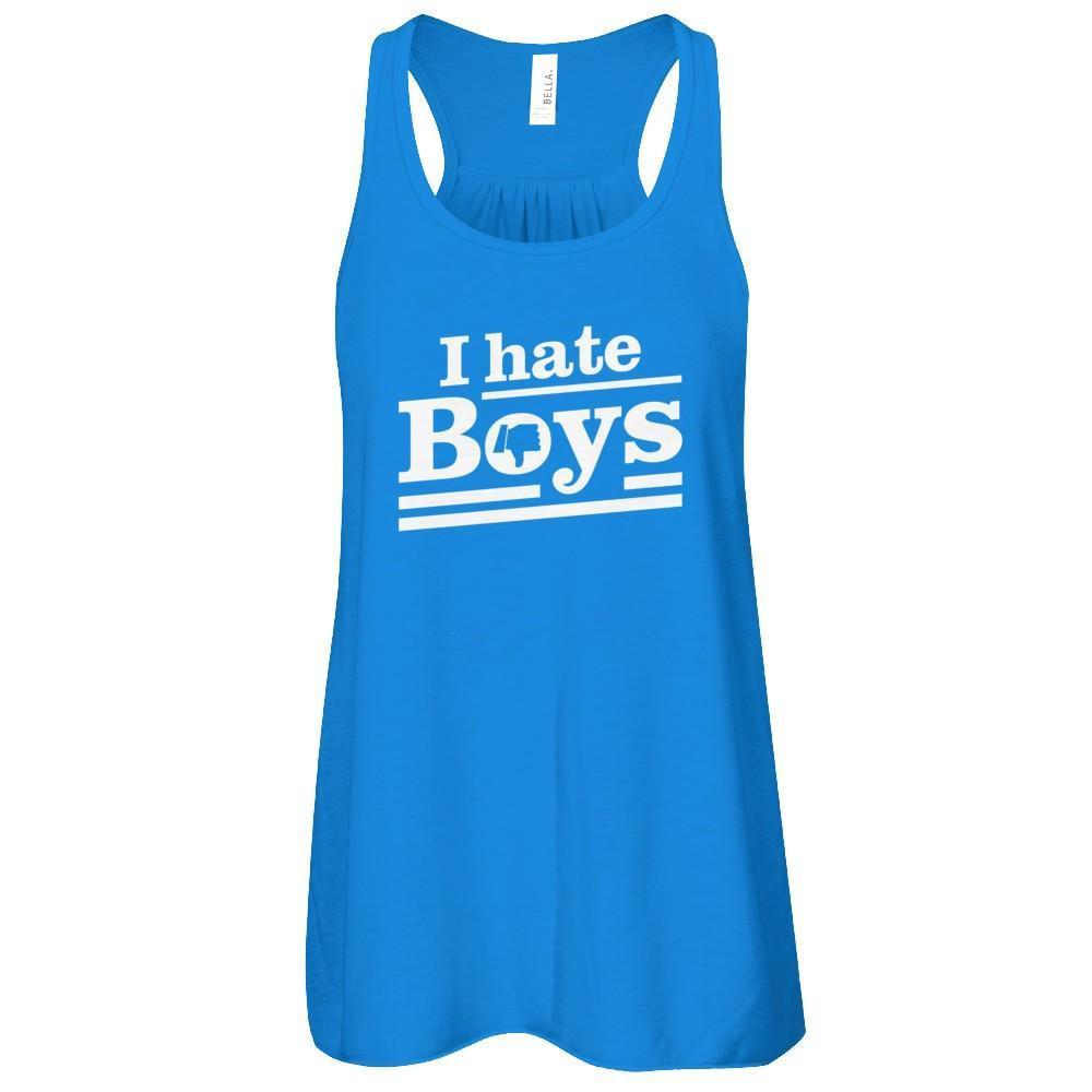 I Hate Boys-T-Shirt & Tank Top-Women's Flowy Racerback Tank-True Royal