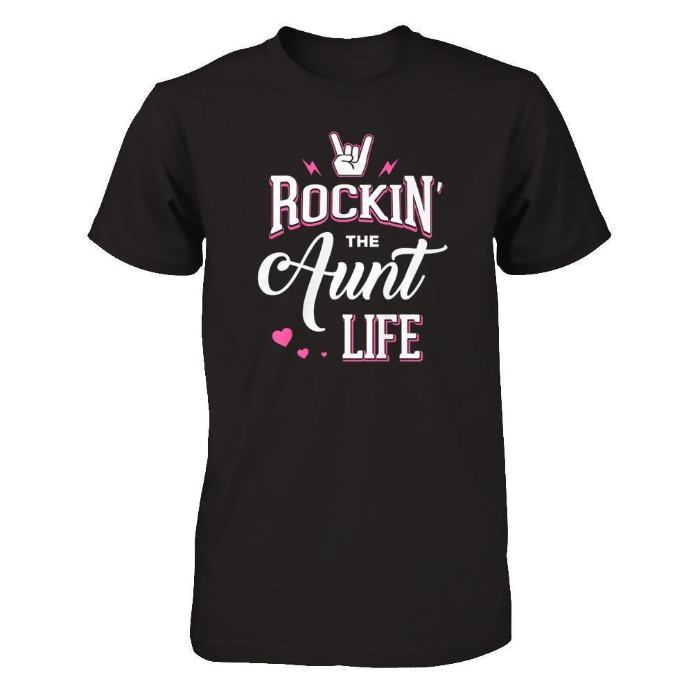 Rockin' The Aunt Life-T-Shirt & Tank Top-Premium T-Shirt-Black