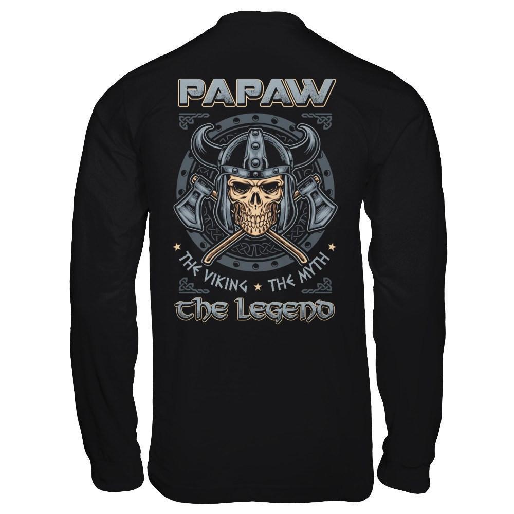 PaPaw The Viking The Myth The Legend-T-Shirt & Hoodie-Long Sleeve T-Shirt-Black