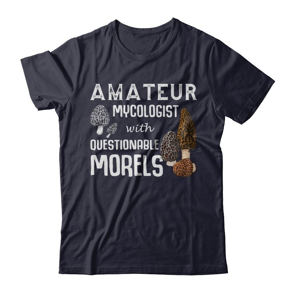 Amateur Mycologist With Questionable Morels-T-Shirt & Hoodie-Premium T-Shirt-Midnight Navy