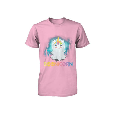 Boonicorn Ghost Unicorn Halloween Girls Youth-Youth Shirt-Toddler T-Shirt-Pink