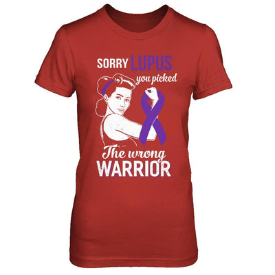 Sorry Lupus You Picked The Wrong Warrior Lupus-T-Shirt & Hoodie-Women's T-Shirt-Red