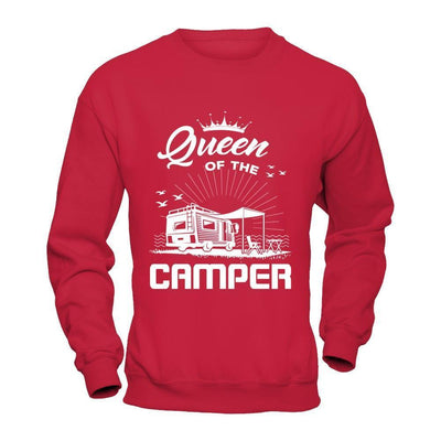 Queen Of The Camper-T-Shirt & Hoodie-Crewneck Sweatshirt-Red