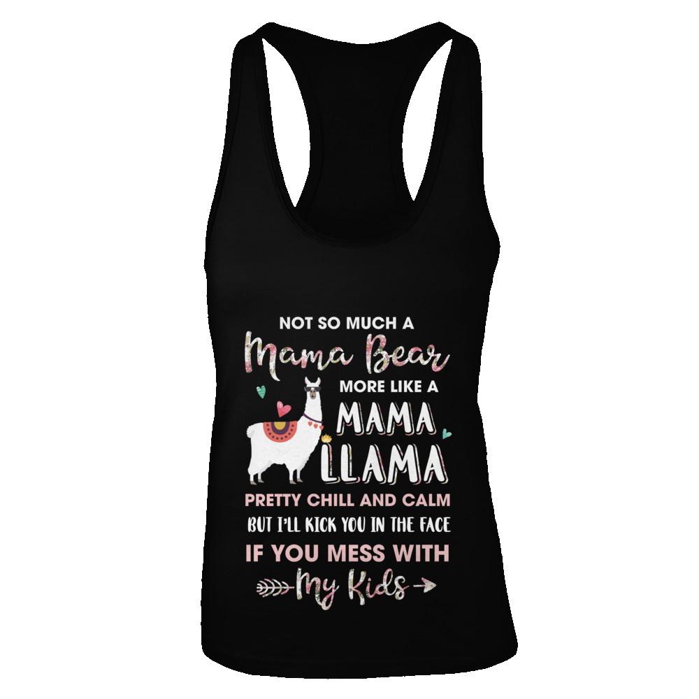 Not So Much A Mama Bear More Like A Mama Llama-T-Shirt & Tank Top-Women's Ideal Racerback Tank-Black