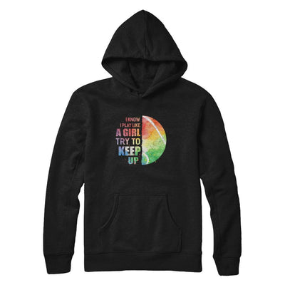Yeah I Play Like A Girl Tennis Girl-T-Shirt & Hoodie-Pullover Hoodie-Black