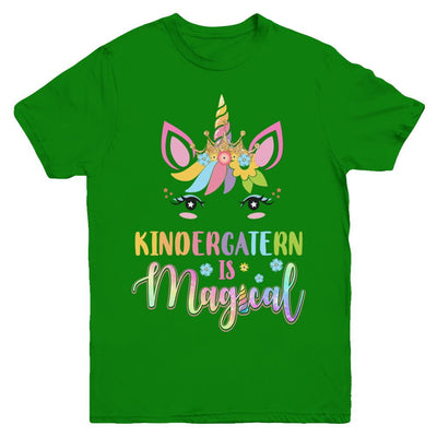 Kindergarten Grade Is Magical Unicorn Back To School Youth-Youth Shirt-Youth T-Shirt-Irish Green