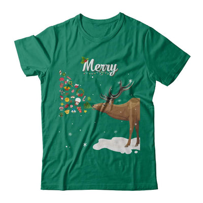 Couples Sick Reindeer Funny Ugly Merry Christmas Sweater-T-Shirt & Sweatshirt-Classic T-Shirt-Kelly Green
