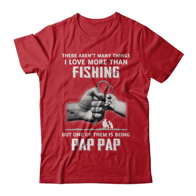 I Love More Than Fishing Being Pap Pap Funny Fathers Day-T-Shirt & Hoodie-Classic T-Shirt-Red
