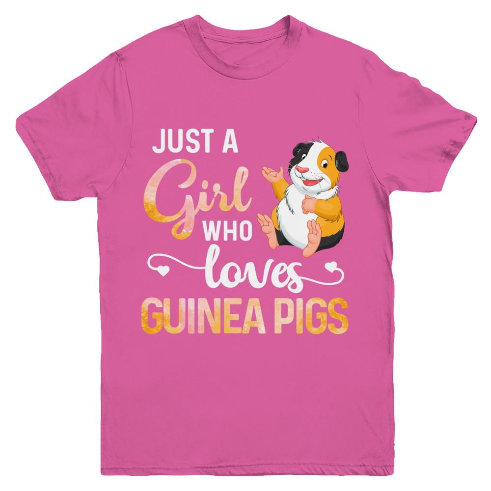 Just A Woman Who Loves Guinea Pigs Youth-Youth Shirt-Youth T-Shirt-Heliconia