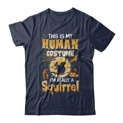 Funny Squirrel Human Costume Halloween-T-Shirt & Hoodie-Classic T-Shirt-Navy