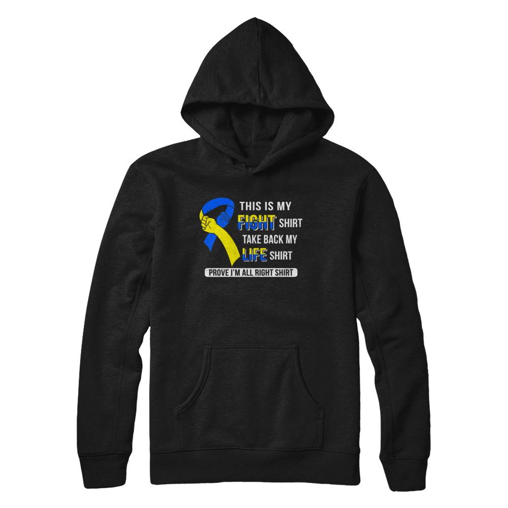 This Is My Fight Down Syndrome Awareness-T-Shirt & Hoodie-Pullover Hoodie-Black