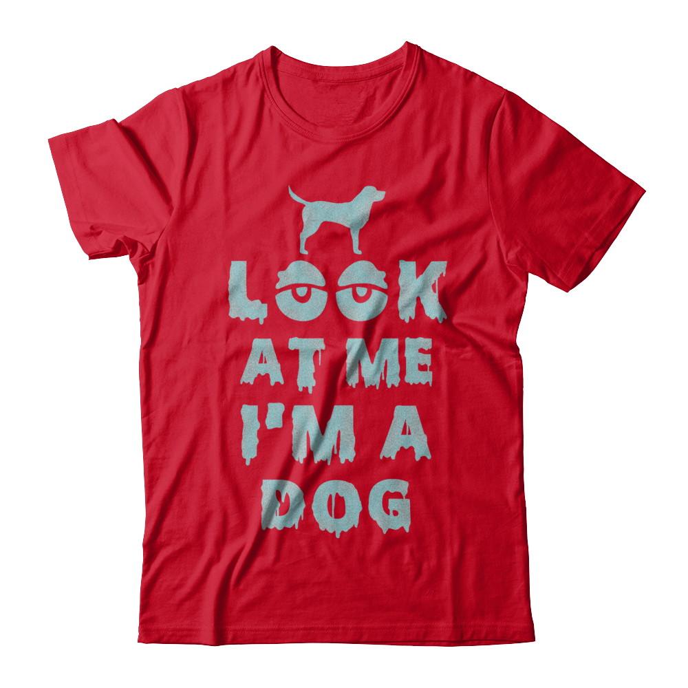 Look At Me I'm A Dog Halloween Costume-T-Shirt & Hoodie-Premium T-Shirt-Red