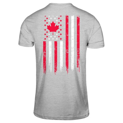 American Canadian Flag Canada Pride Heritage-T-Shirt & Hoodie-Premium T-Shirt-Heather Gray