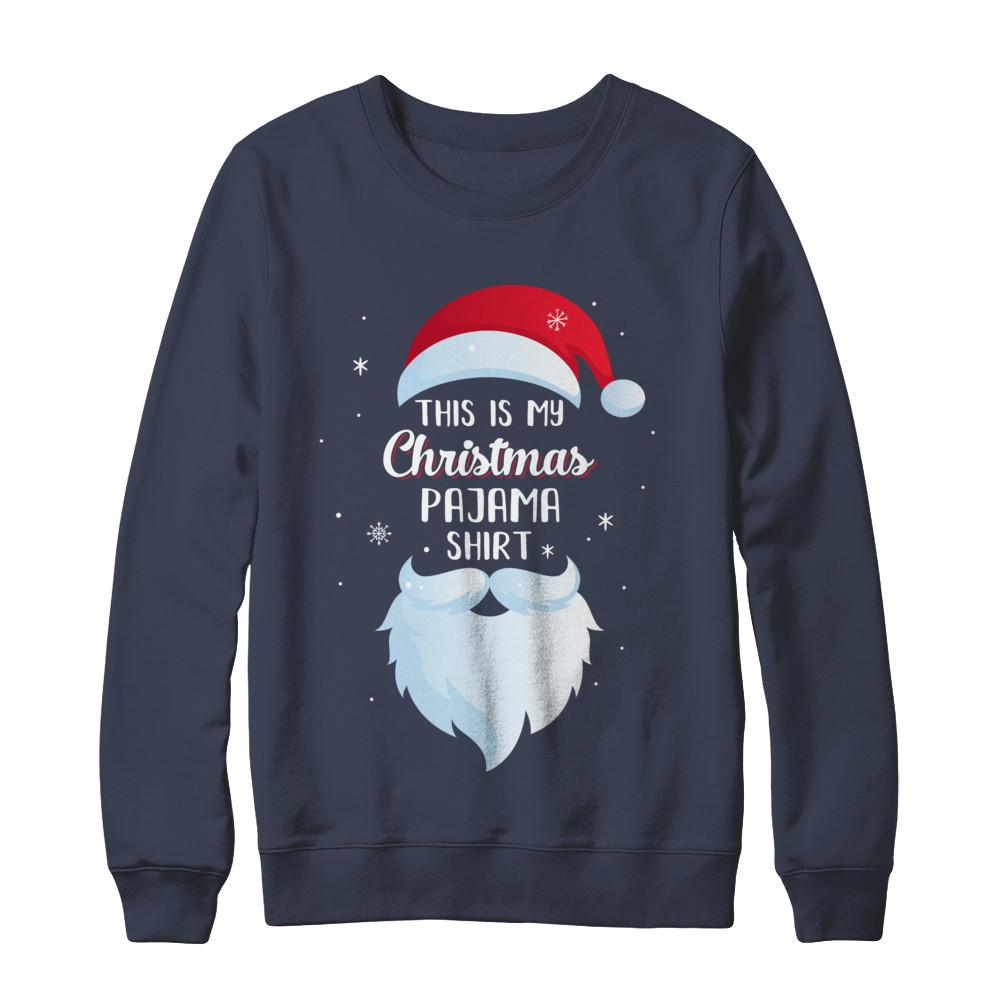 This Is My Christmas Pajama-T-Shirt & Sweatshirt-Crewneck Sweatshirt-Navy
