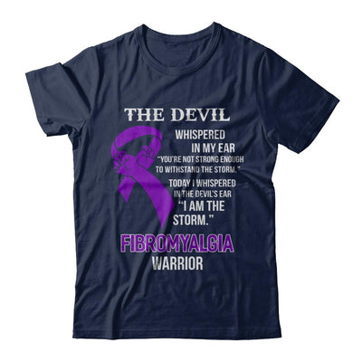 I Am The Storm Support Fibromyalgia Awareness Warrior Gift-T-Shirt & Hoodie-Classic T-Shirt-Navy