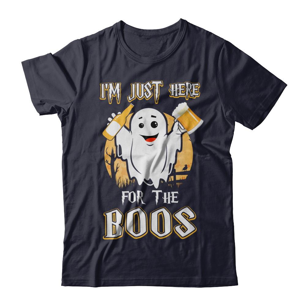 I'm Just Here For The Boos Halloween Beer-T-Shirt & Hoodie-Premium T-Shirt-Midnight Navy