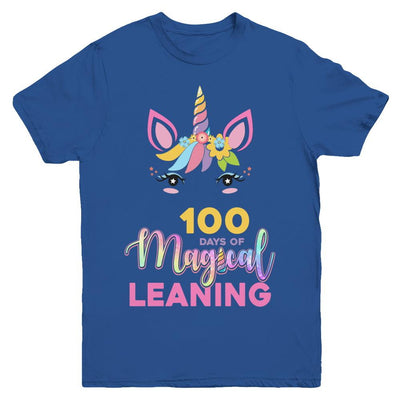 100 Days Of Magical Leaning School Unicorn Girl Gift Youth-Youth Shirt-Youth T-Shirt-Royal