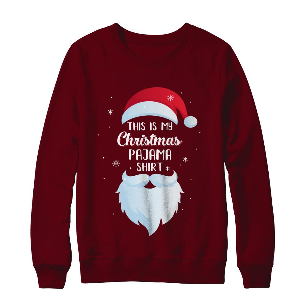 This Is My Christmas Pajama-T-Shirt & Sweatshirt-Crewneck Sweatshirt-Maroon