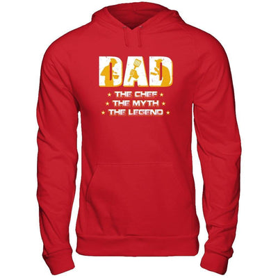 Dad The Chef The Myth The Legend-T-Shirt & Hoodie-Pullover Hoodie-Red