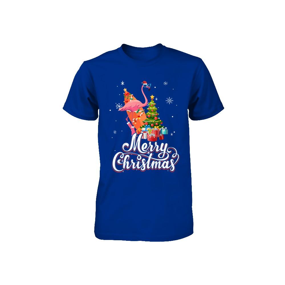 Flamingo Christmas Gift Merry Christmas Flamingo Youth-Youth Shirt-