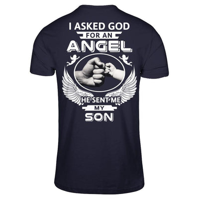 I Asked God For An Angel He Sent Me My Son-T-Shirt & Hoodie-Premium T-Shirt-Midnight Navy