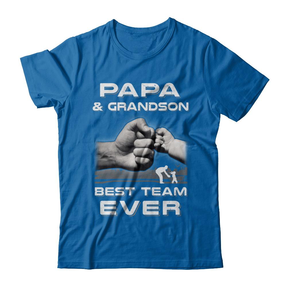 Papa And Grandson Best Team Ever Fathers Day-T-Shirt & Hoodie-Classic T-Shirt-Royal