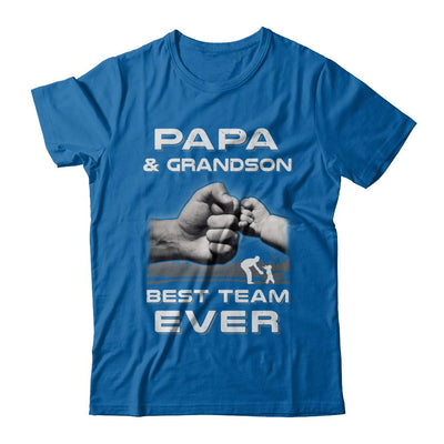 Papa And Grandson Best Team Ever Fathers Day-T-Shirt & Hoodie-Classic T-Shirt-Royal