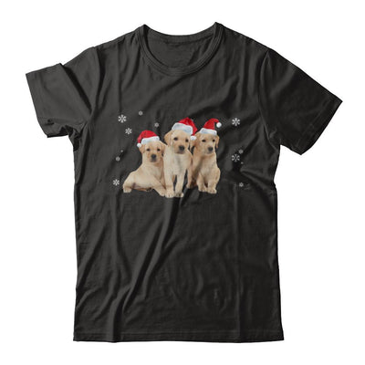 Funny Yellow Labrador Puppies Christmas Dog Gift-T-Shirt & Hoodie-Premium T-Shirt-Black