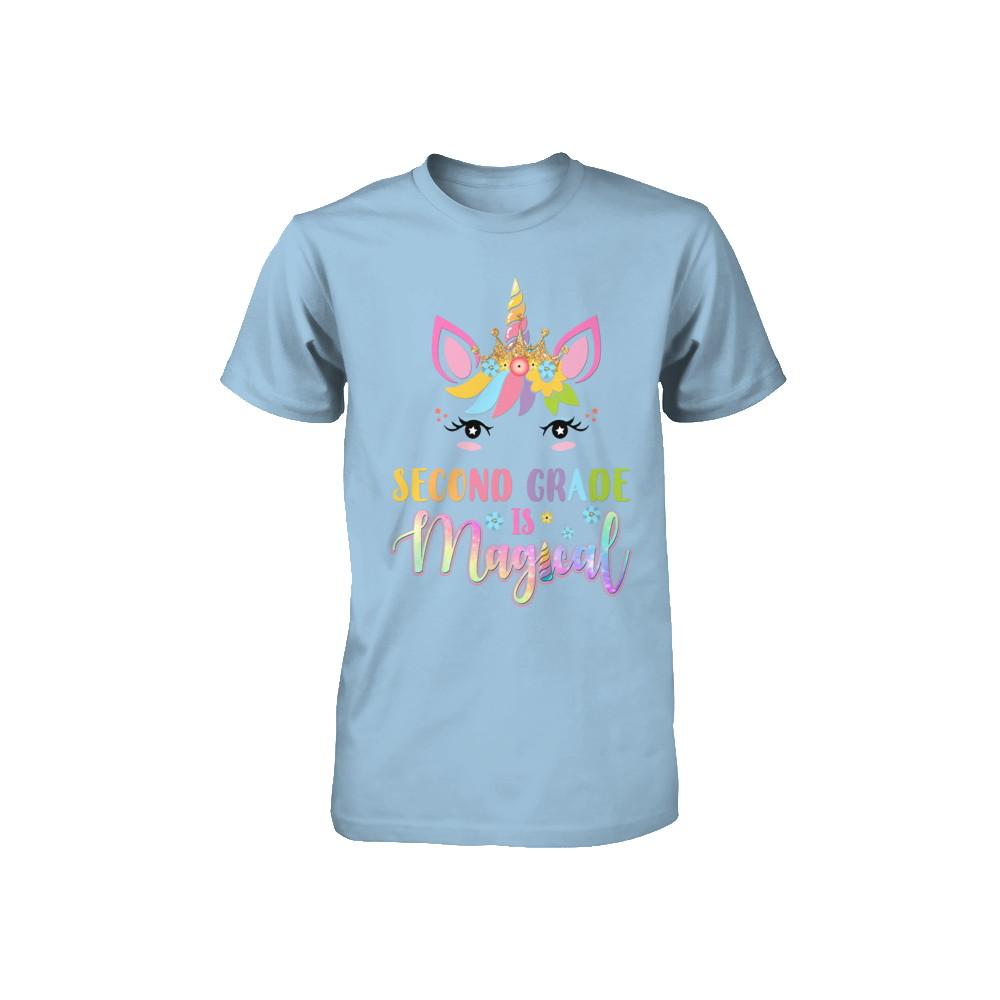 Second Grade is magical Unicorn Back to School 2nd Grade Youth-Youth Shirt-Toddler T-Shirt-Light Blue