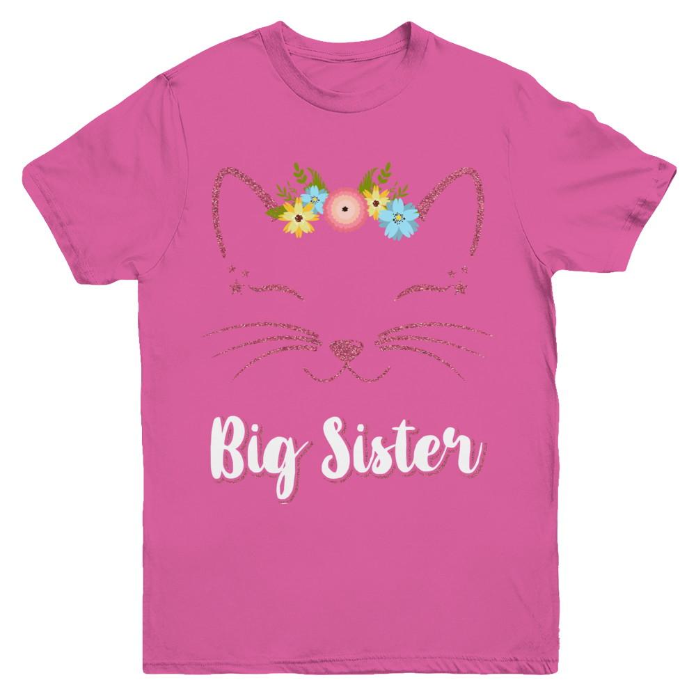 Kitty Cat Big Sister I'm Going To Be A Big Sister Youth-Youth Shirt-Youth T-Shirt-Heliconia