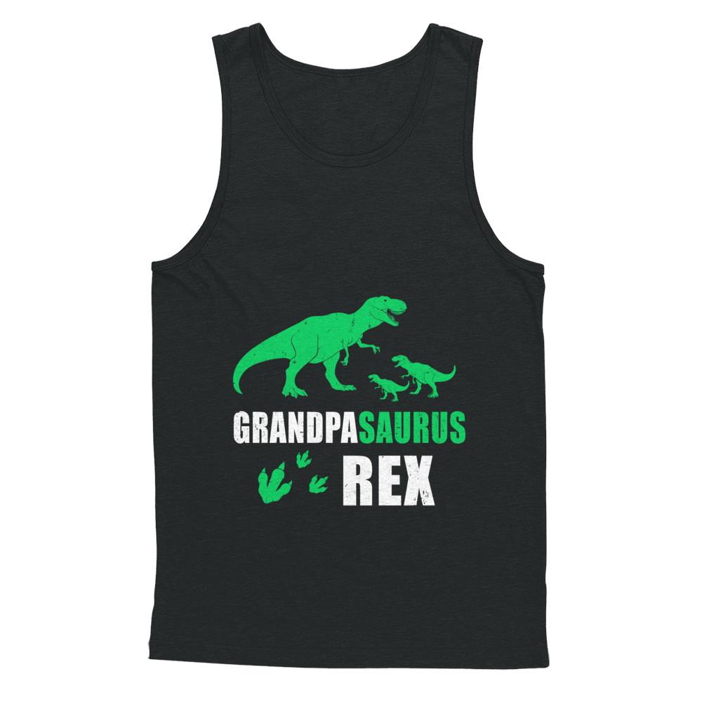 Grandpasaurus Grandpa Saurus Dinosaur T-Rex-T-Shirt & Hoodie-Unisex Tank-Black