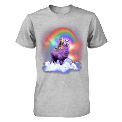 Rainbow Llama Cat-T-Shirt & Hoodie-Premium T-Shirt-Heather Gray